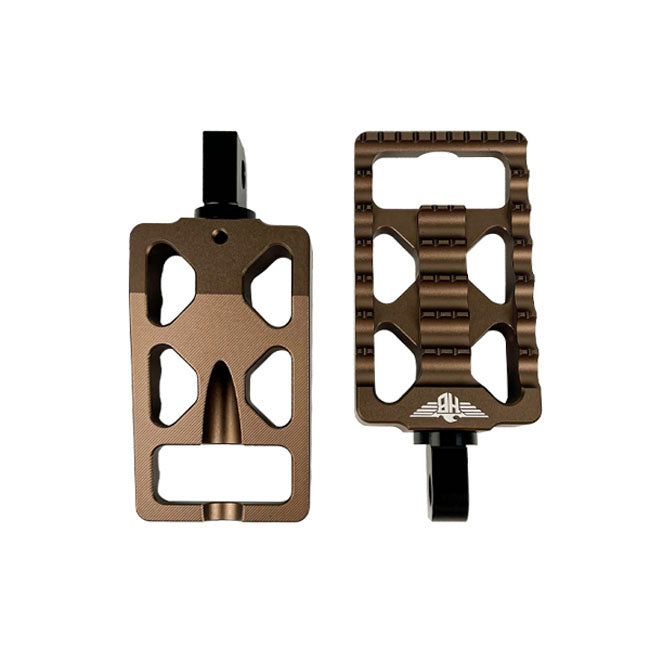 HeinzBikes, MX passenger foot pegs V1. Bronze