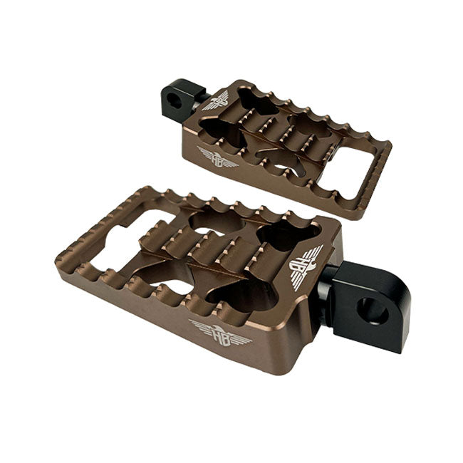 HeinzBikes, MX passenger foot pegs V1. Bronze