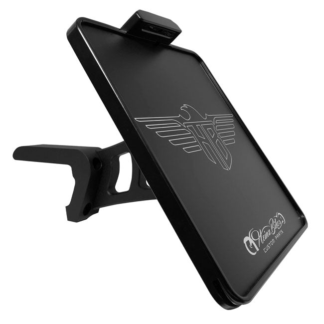 *6 DAYS EXTRA TRANSIT TIME* HeinzBikes, side mount license plate bracket. Black