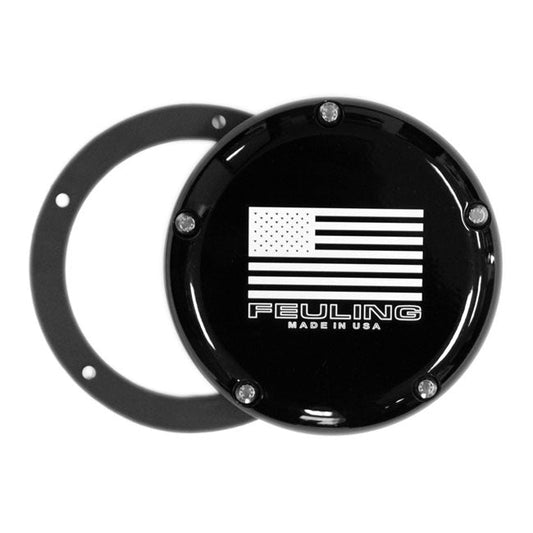 Feuling, derby cover American Flag Black CC