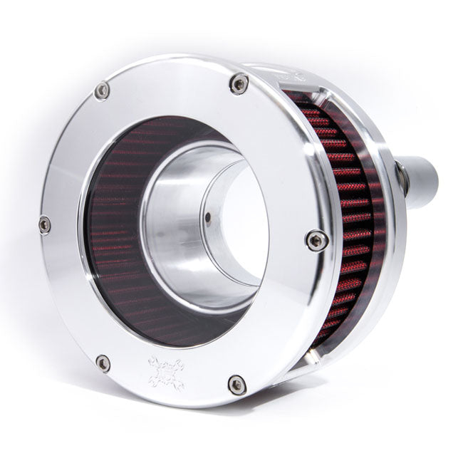 Feuling, BA air cleaner. Raw. Red filter. Clear cover