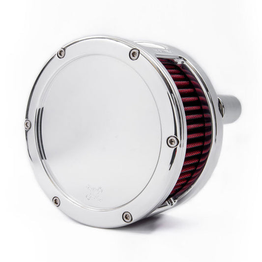 Feuling, BA air cleaner. Chrome. Red filter. Solid cover
