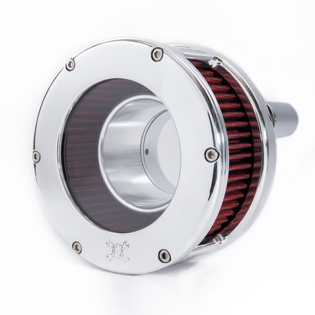 Feuling, BA air cleaner. Chrome. Red filter. Solid cover