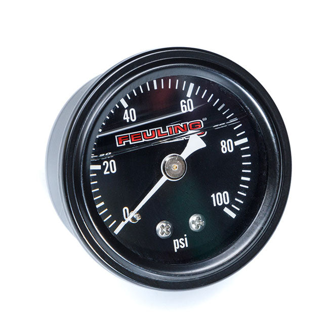 Feuling, liquid filled 100PSI oil pressure gauge