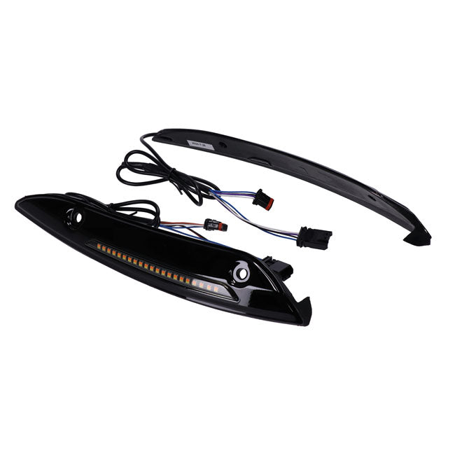 Custom Dynamics, Road Glide windshield trim. LED