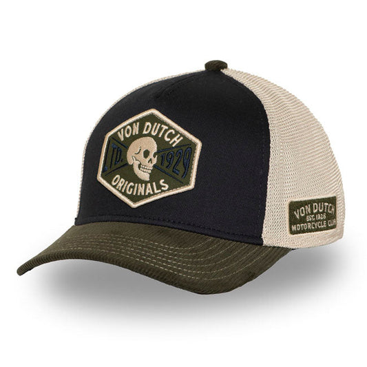 Von Dutch Semi-Curved Skull cap black/green/white