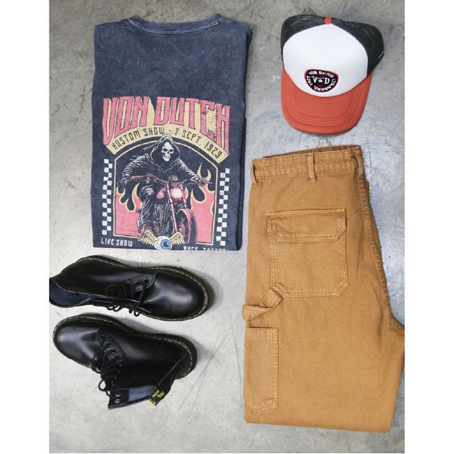 Von Dutch Reaper t-shirt washed black