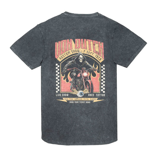 Von Dutch Reaper t-shirt washed black