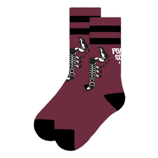 American Socks Poison Soul Mid High socks red