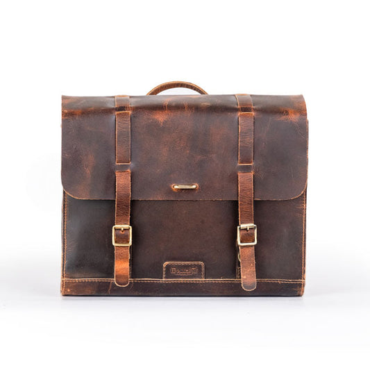 Trip Machine, Legacy Saddlebag set. Cognac