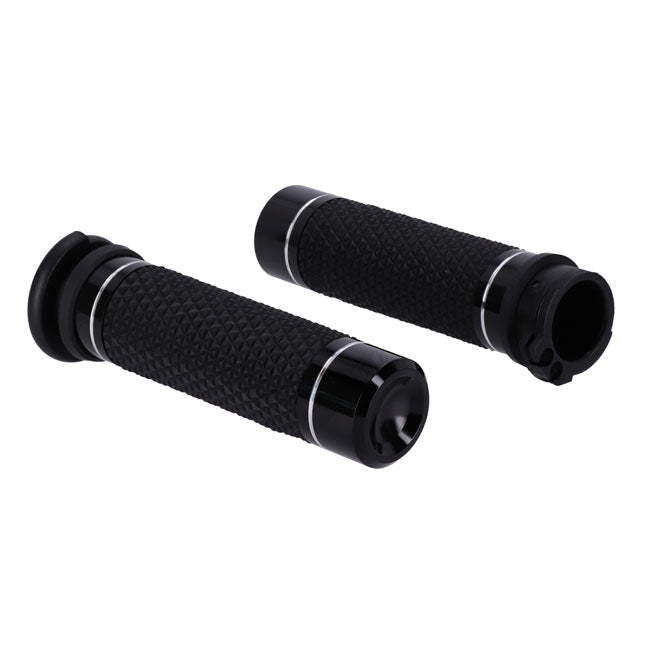 Avon Grips, K25 grips push-pull. Black anodized