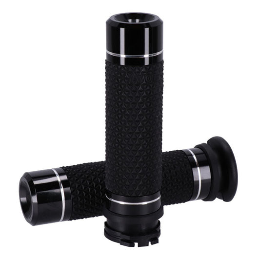 Avon Grips, K25 grips push-pull. Black anodized