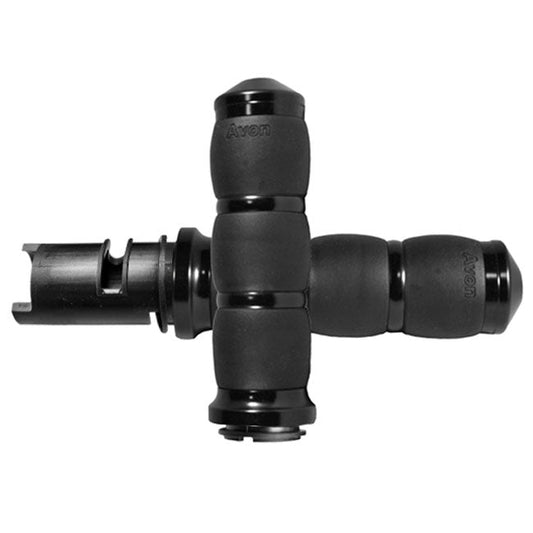 Avon grip set, Air Cushioned. Black anodized