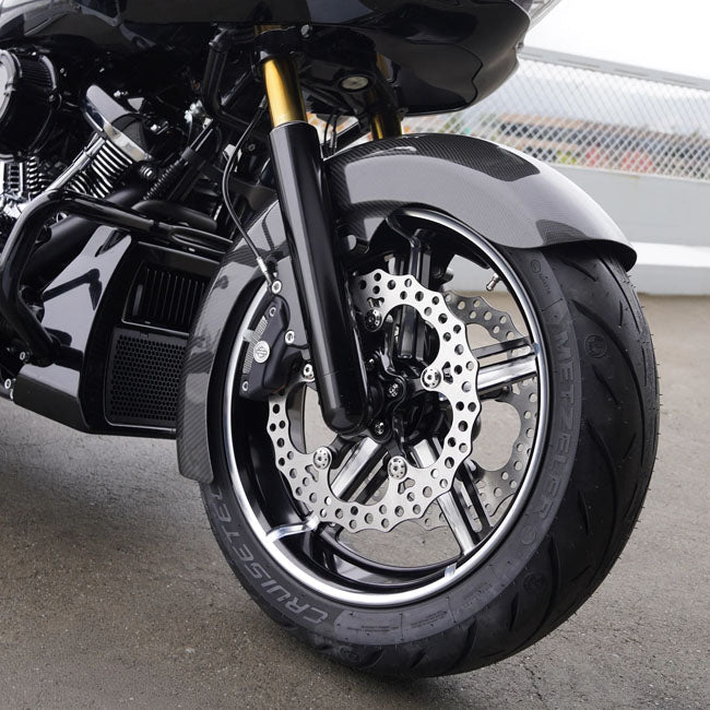 Arlen Ness, 18 x 5.50 Factory 24 wheel. Front. Black CC