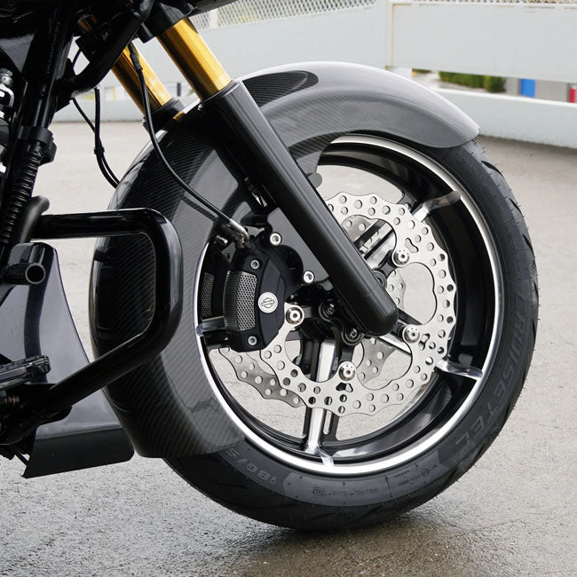 Arlen Ness, 18 x 5.50 Factory 24 wheel. Front. Black CC