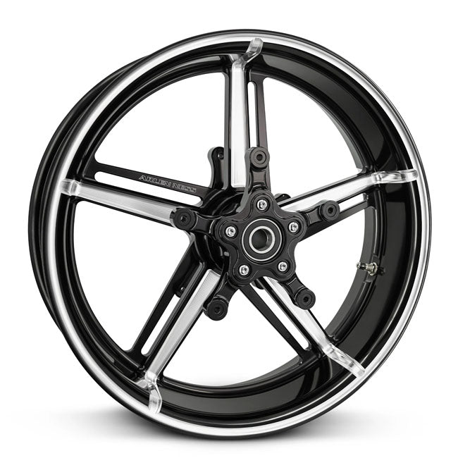 Arlen Ness, 19 x 3.25 Factory 24 wheel. Front. Black CC