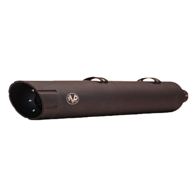 V Performance, 100mm Banger slip-on muffler set. Black