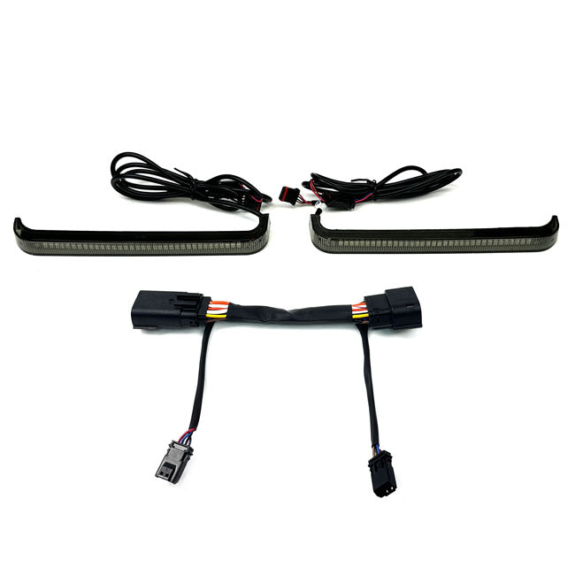 Custom Dynamics, Low Profile LED saddlebag lights. Smoke