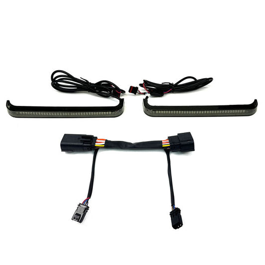 Custom Dynamics, Low Profile LED saddlebag lights. Smoke