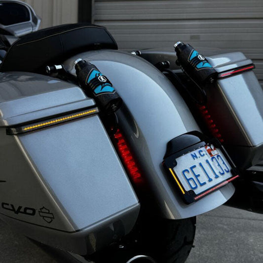 Custom Dynamics, Low Profile LED saddlebag lights. Red