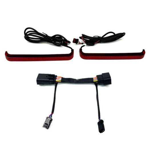 Custom Dynamics, Low Profile LED saddlebag lights. Red