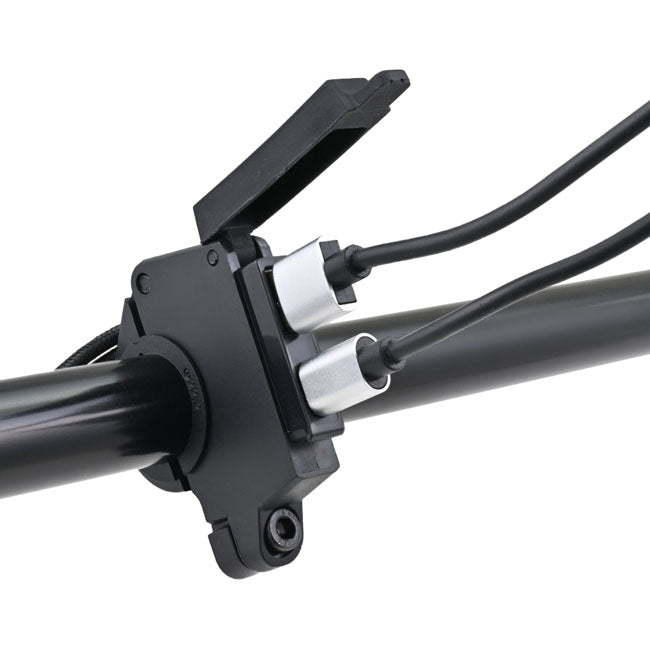 Daytona, handlebar mount USB-A/C slim mount charge port kit