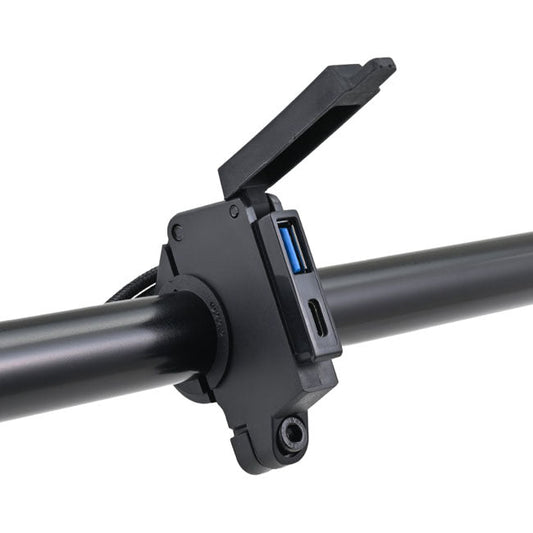 Daytona, handlebar mount USB-A/C slim mount charge port kit