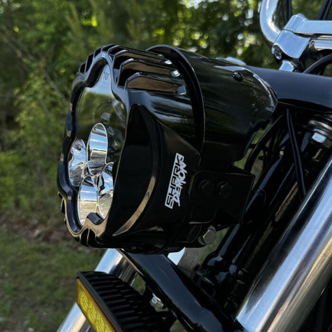 Custom Dynamics, 5-3/4" Shark Demon LED headlamp kit