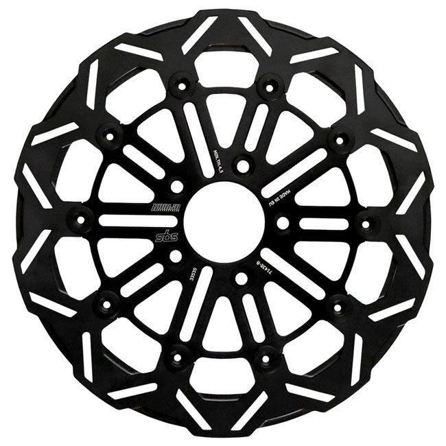 Kodlin by SBS, ''10-spoke'' brake rotor front L/R. Black