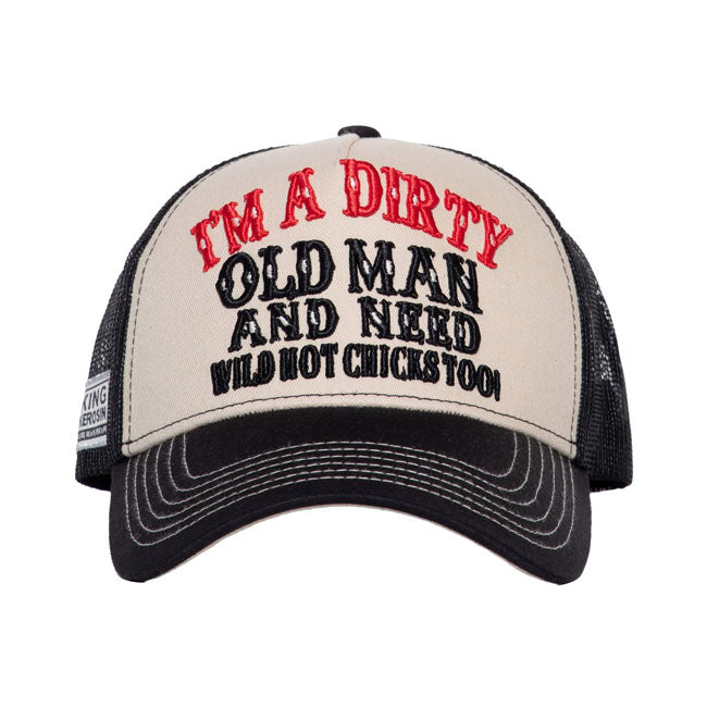 King Kerosin I''m a dirty old man cap black/beige