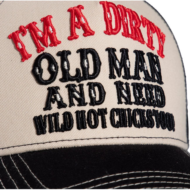 King Kerosin I''m a dirty old man cap black/beige