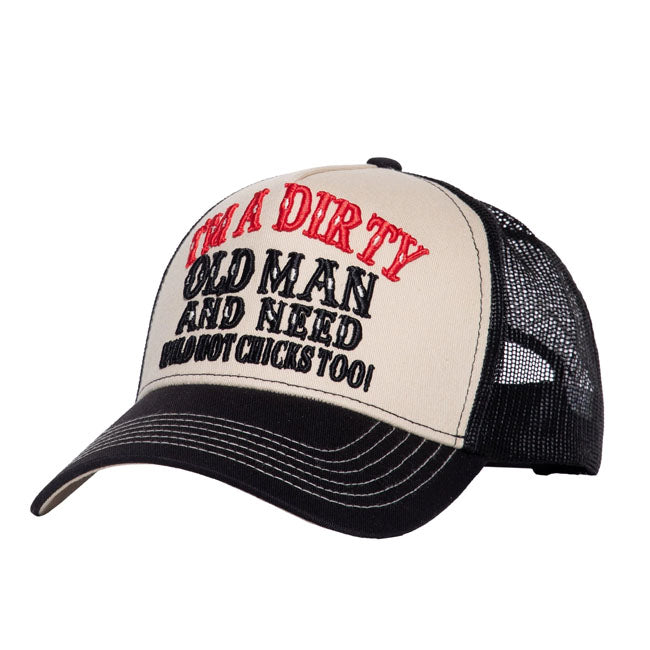 King Kerosin I''m a dirty old man cap black/beige