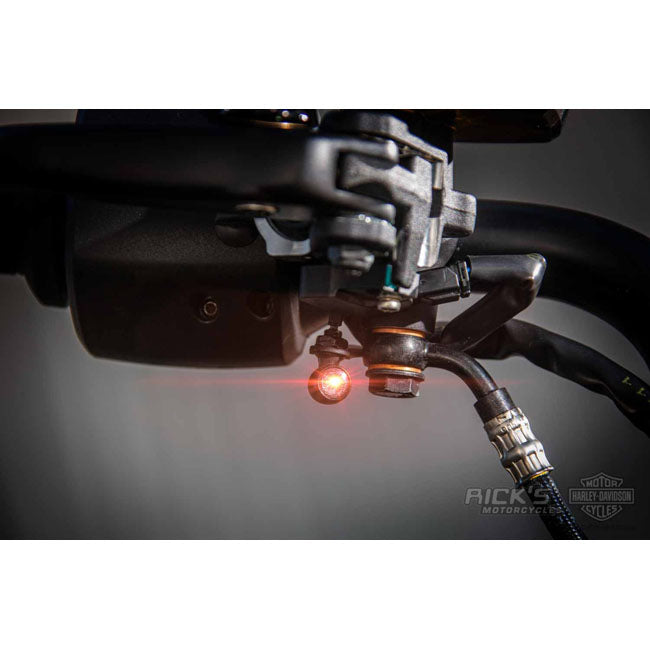 Rick''s Motorcycles, turn signal brackets Atto front. Black