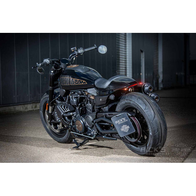 Rick''s Motorcycles, turn signal bracket kit Atto rear. Black
