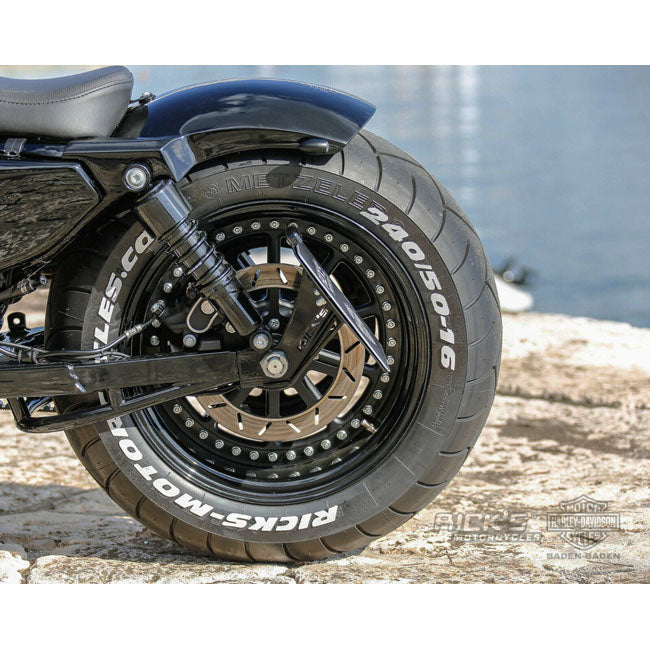 *14 DAYS EXTRA TRANSIT TIME* Rick''s Motorcycles, side mount license plate kit short.Black
