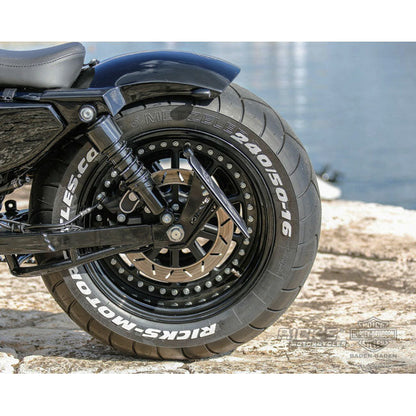 *14 DAYS EXTRA TRANSIT TIME* Rick''s Motorcycles, side mount license plate kit short.Black