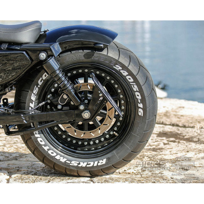 *14 DAYS EXTRA TRANSIT TIME* Rick''s Motorcycles, side mount license plate kit short.Black
