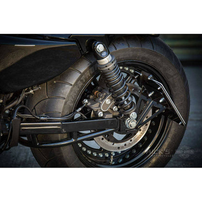 *14 DAYS EXTRA TRANSIT TIME* Rick''s Motorcycles, side mount license plate kit short.Black