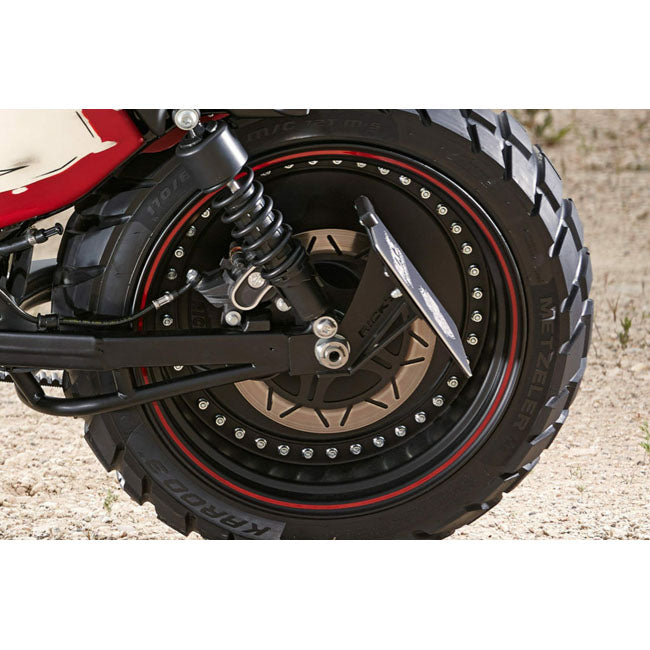 *14 DAYS EXTRA TRANSIT TIME* Rick''s Motorcycles, side mount license plate kit short.Black