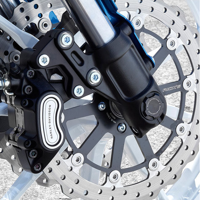 *14 DAYS EXTRA TRANSIT TIME* Rick''s Motorcycles, Clubstyle brake caliper adapters. Black