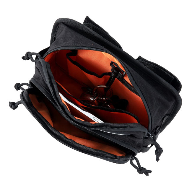 Rick''s Motorcycles, Clubstyle handlebar bag. Black