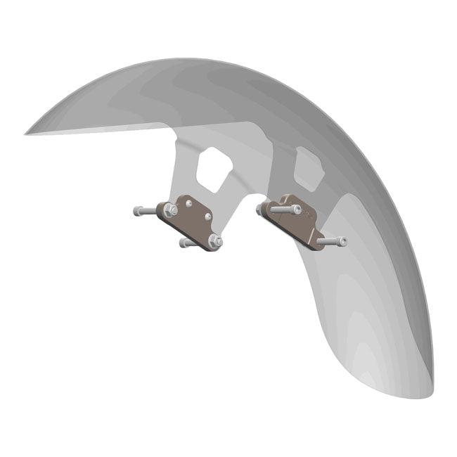 *14 DAYS EXTRA TRANSIT TIME* Rick''s Motorcycles, front fender Touring spacer kit. Black
