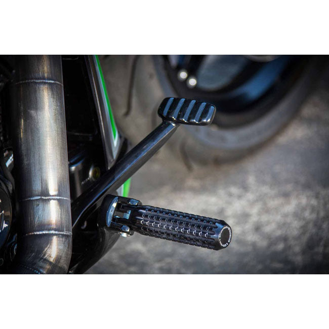 Rick''s Motorcycles, passenger foot pegs AK 4.7. Black