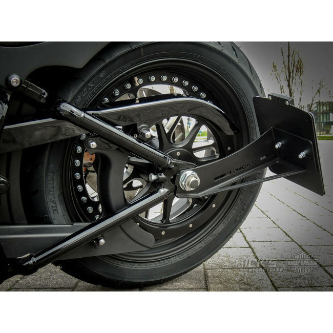 *14 DAYS EXTRA TRANSIT TIME* Rick''s Motorcycles, side mount license plate kit. Black
