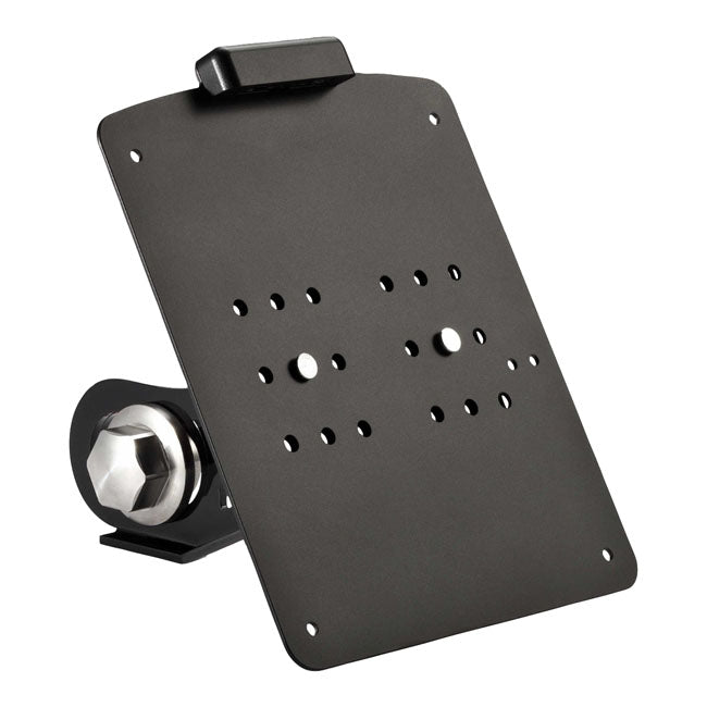 *14 DAYS EXTRA TRANSIT TIME* Rick''s Motorcycles, side mount License plate bracket. Black