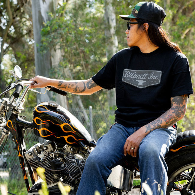 Biltwell Grey shield t-shirt