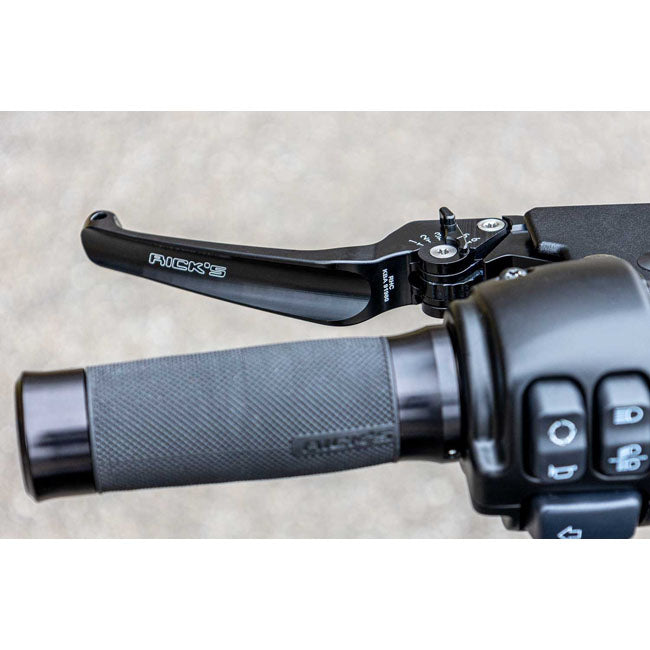 Rick''s Motorcycles, Classic brake & clutch lever set. Black
