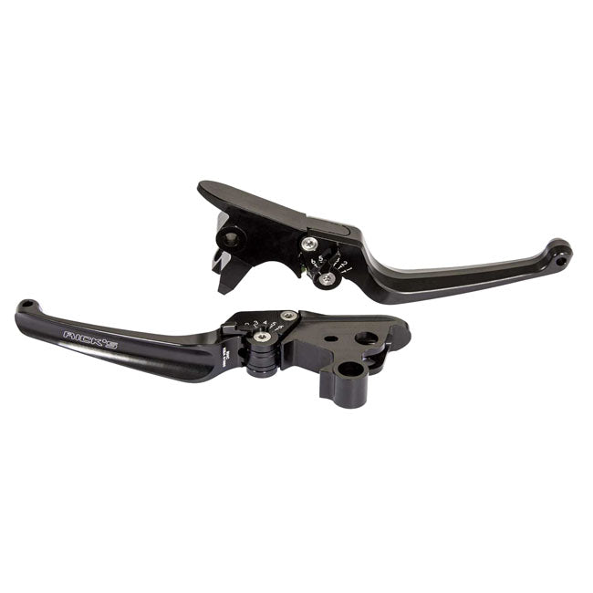 Rick''s Motorcycles, Classic brake & clutch lever set. Black