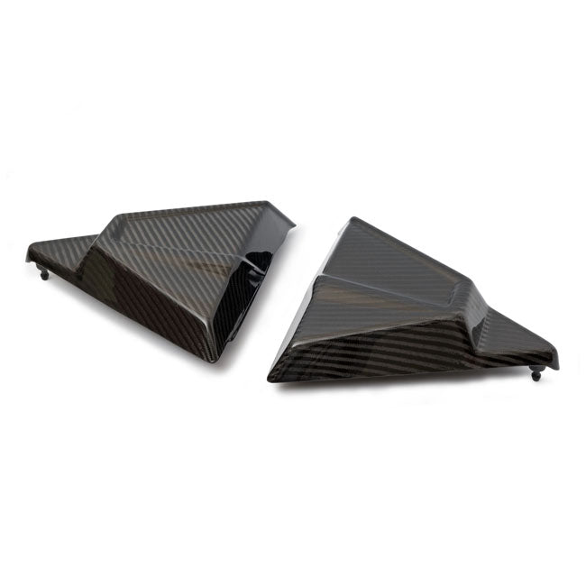 Tommy & Sons, FXR style carbon side cover set. Woven
