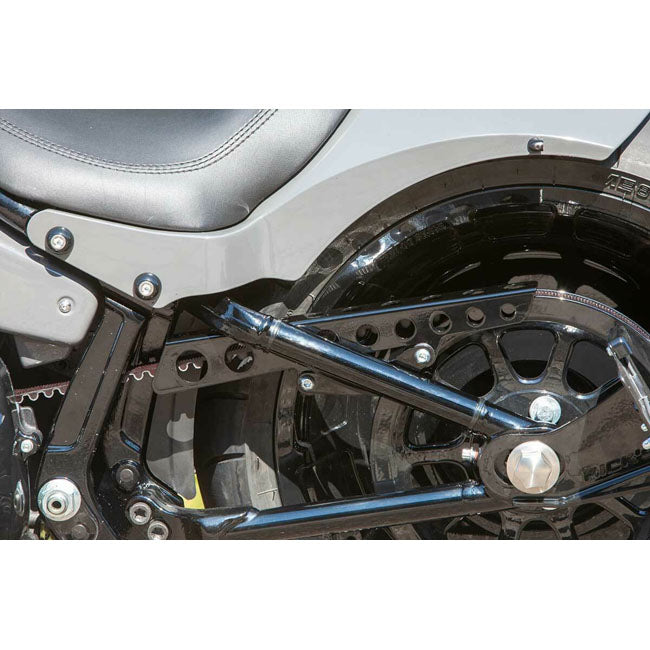 Rick''s Motorcycles, belt guard Round holes. Gloss black